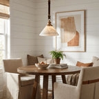 Camden Leather Strap Alabaster Pendant Lamp