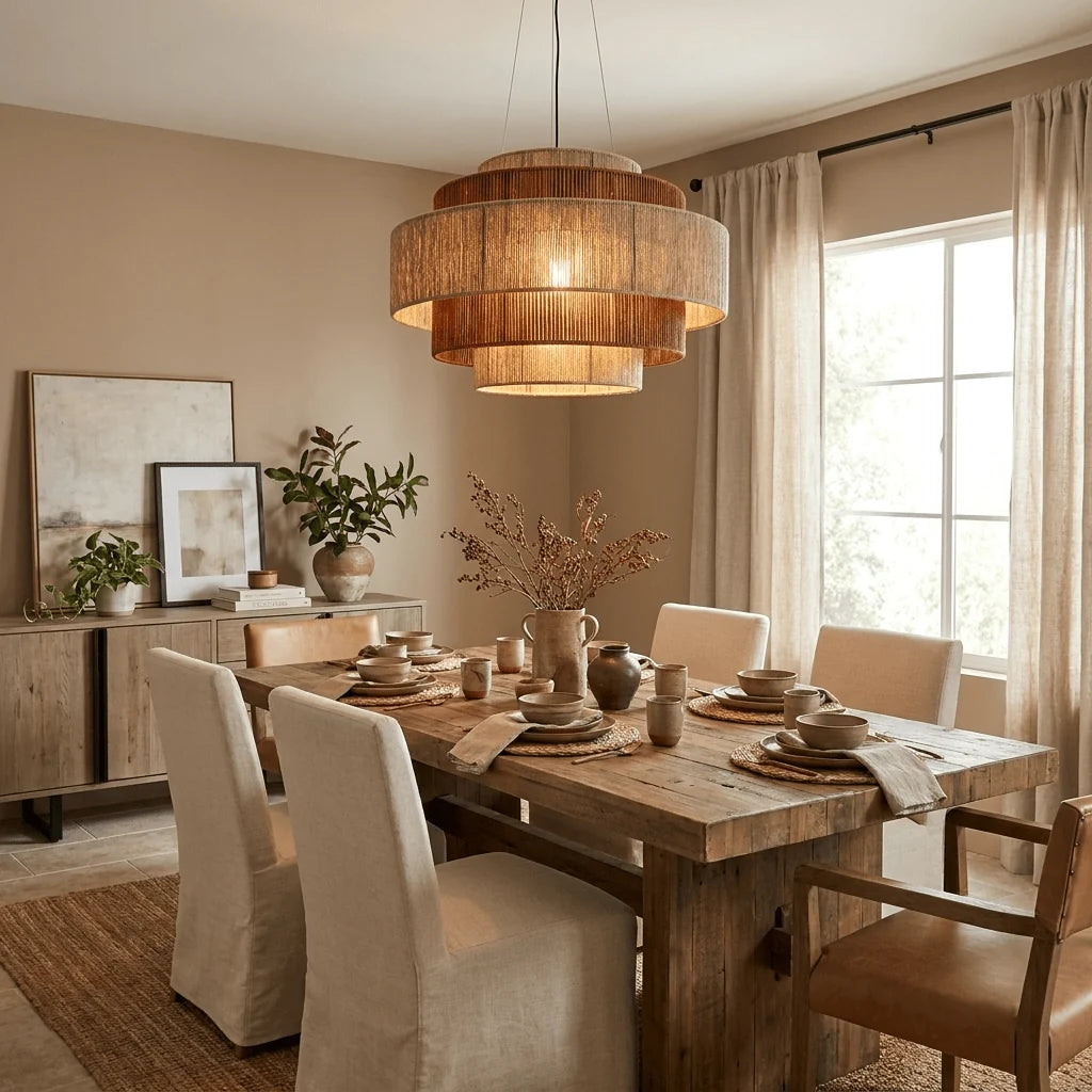 Reed Tiered Rope Pendant Lamp