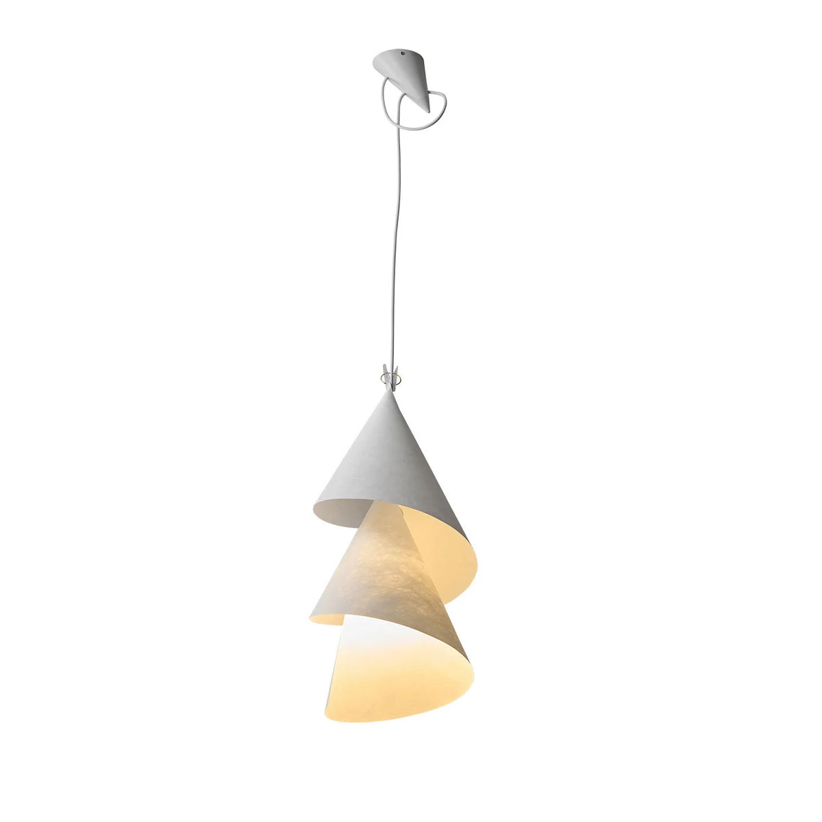 Whorl Paper Cone Pendant Lamp