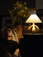 Trefoil Wood Table Lamp