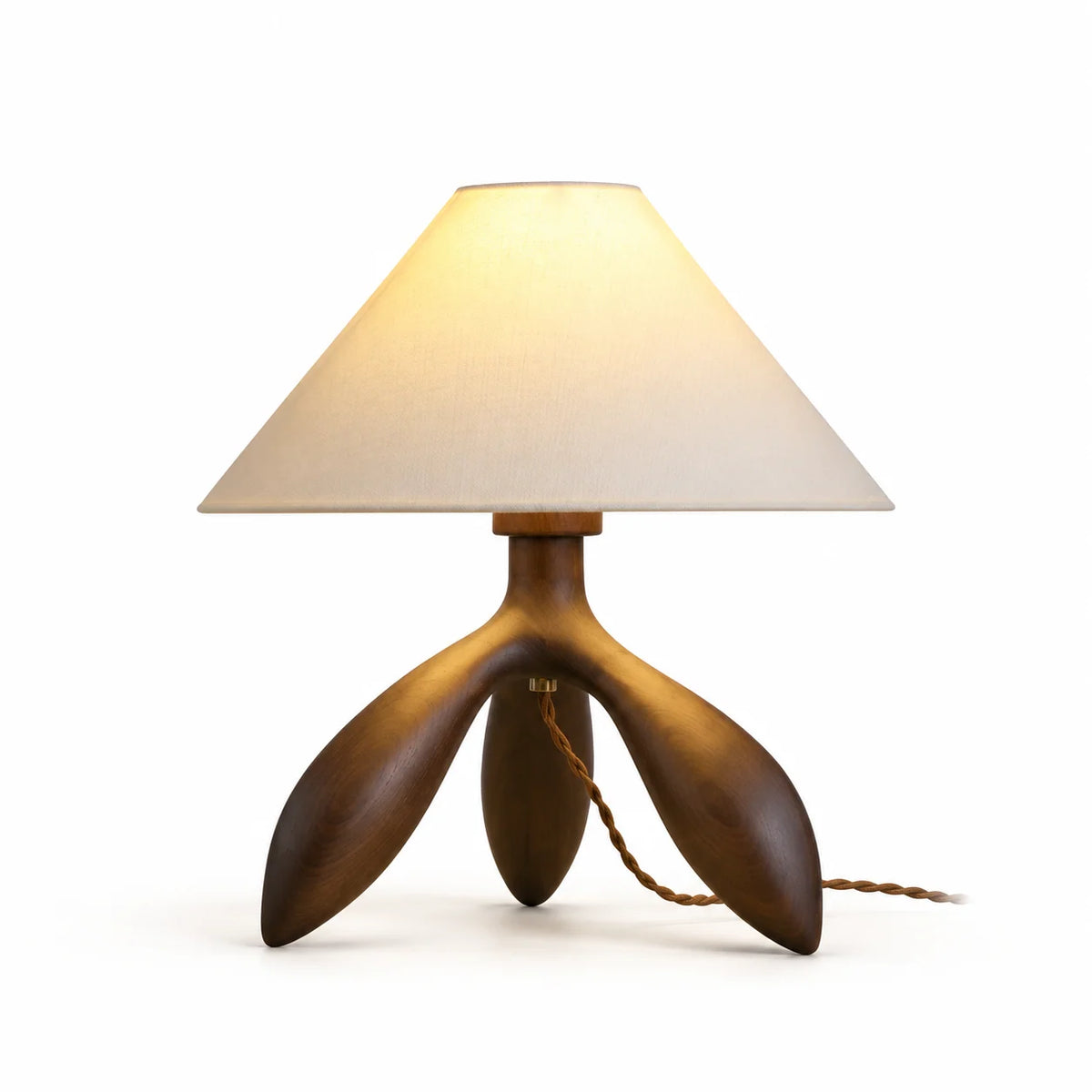 Trefoil Wood Table Lamp