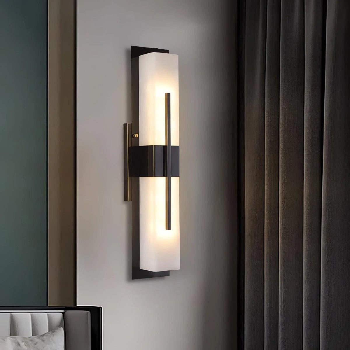 Linear Alabaster Outdoor Wall Light