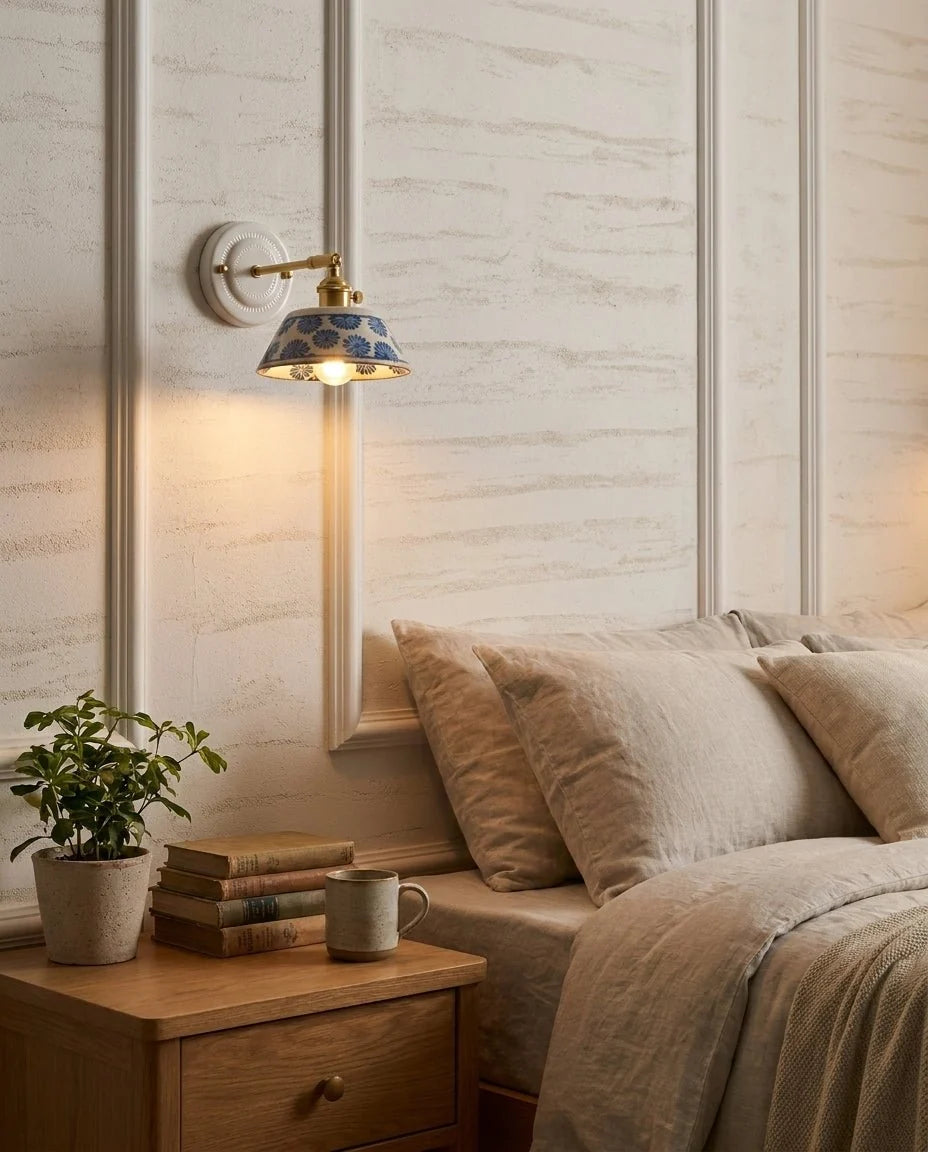 Porcelain Indigo Wall Lamp
