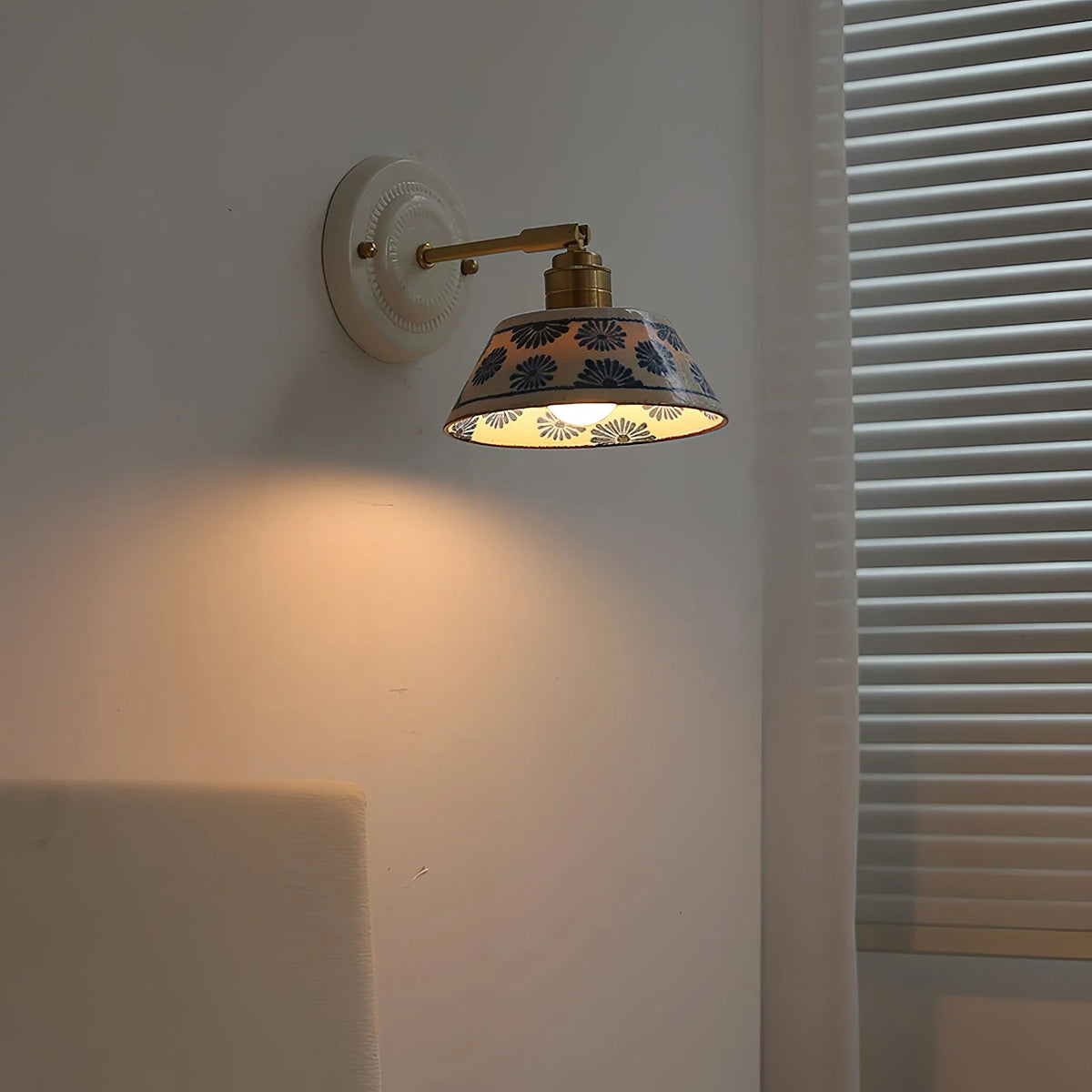 Porcelain Indigo Wall Lamp