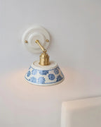 Porcelain Indigo Wall Lamp