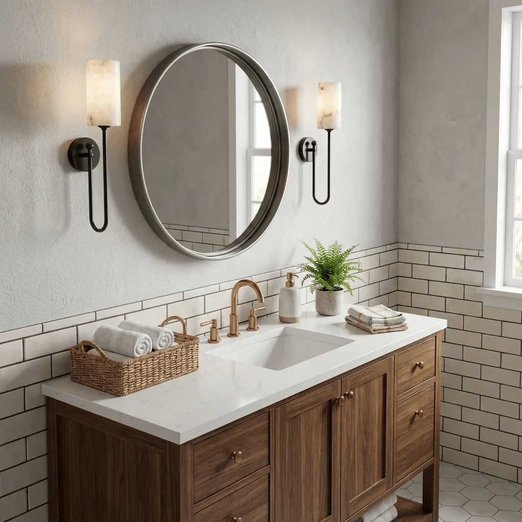 Lariat Alabaster Wall Sconce