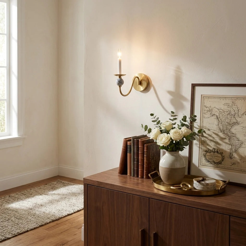 Adair Marble Ball Sconce