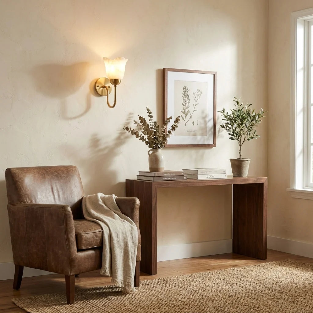 Magnolia Alabaster Wall Sconce