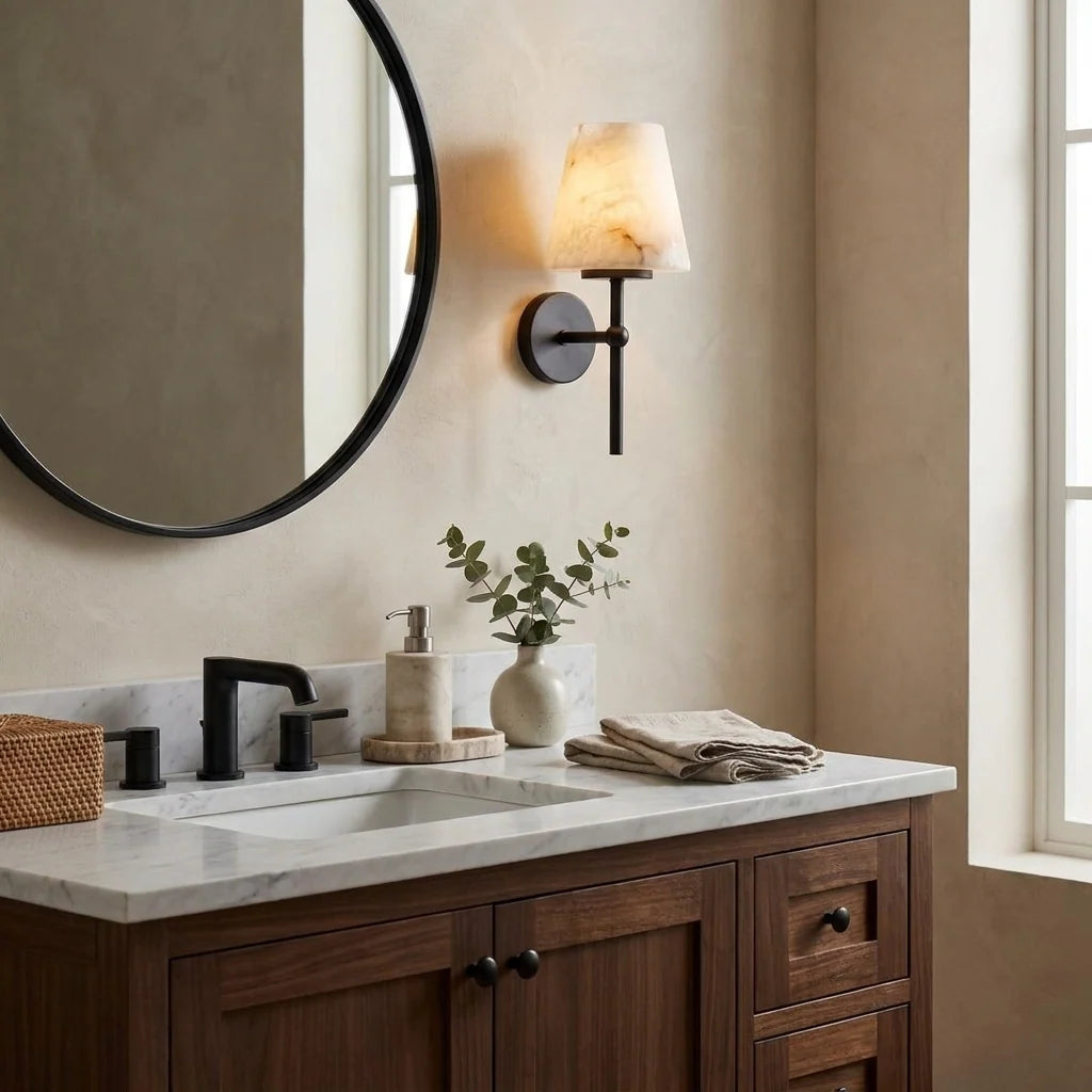 Pivot Alabaster Wall Sconce