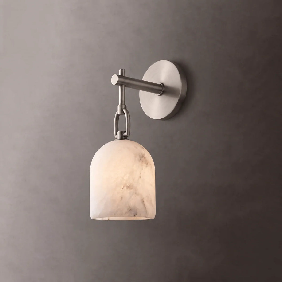 Cloche Alabaster Wall Sconce