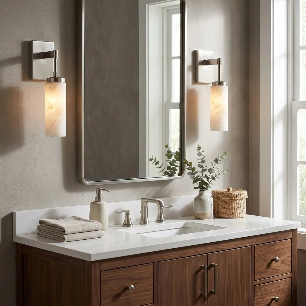 Elbow Alabaster Wall Sconce