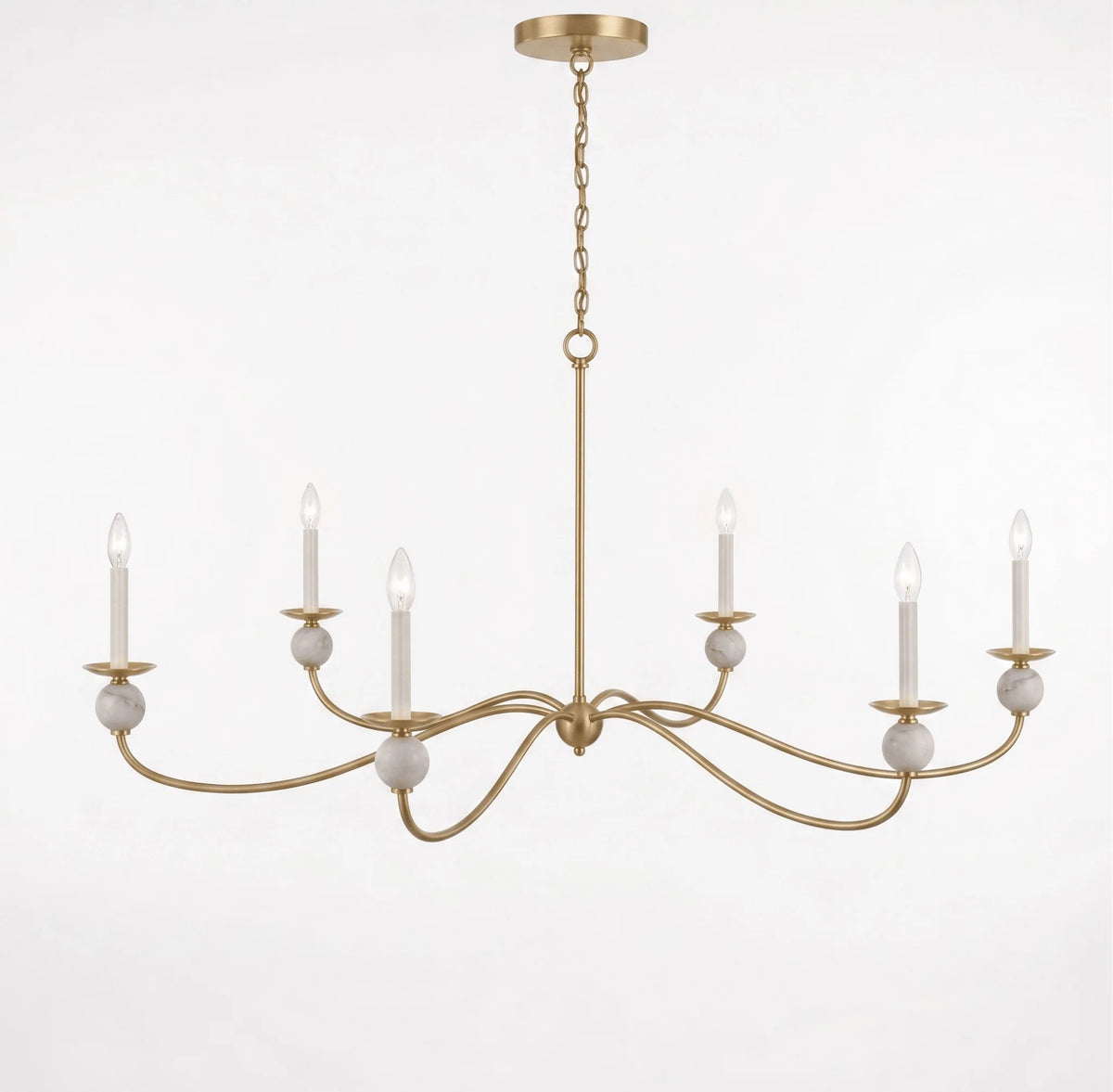Meander Brass Chandelier