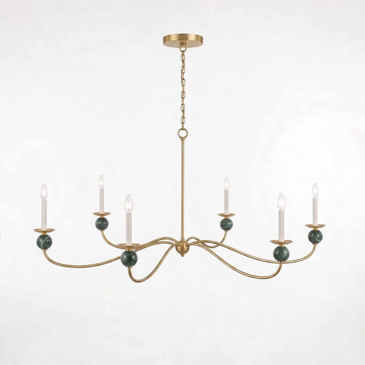Meander Brass Chandelier