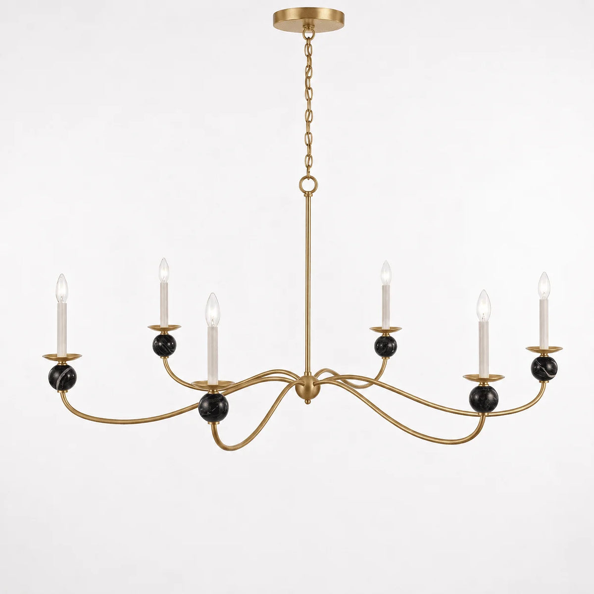 Meander Brass Chandelier