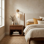 Anvil Hammered Alabaster Wall Sconce