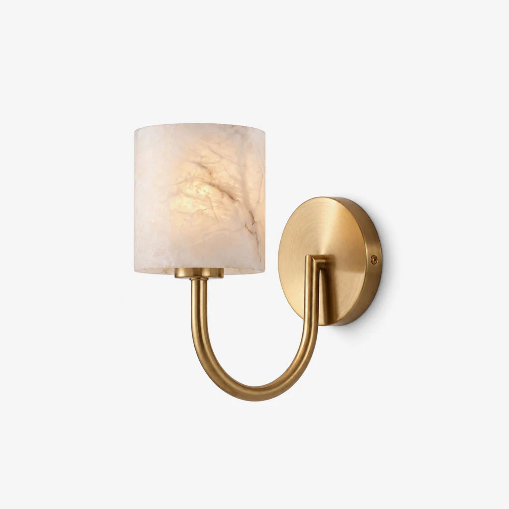 Crook Alabaster-Wandleuchte