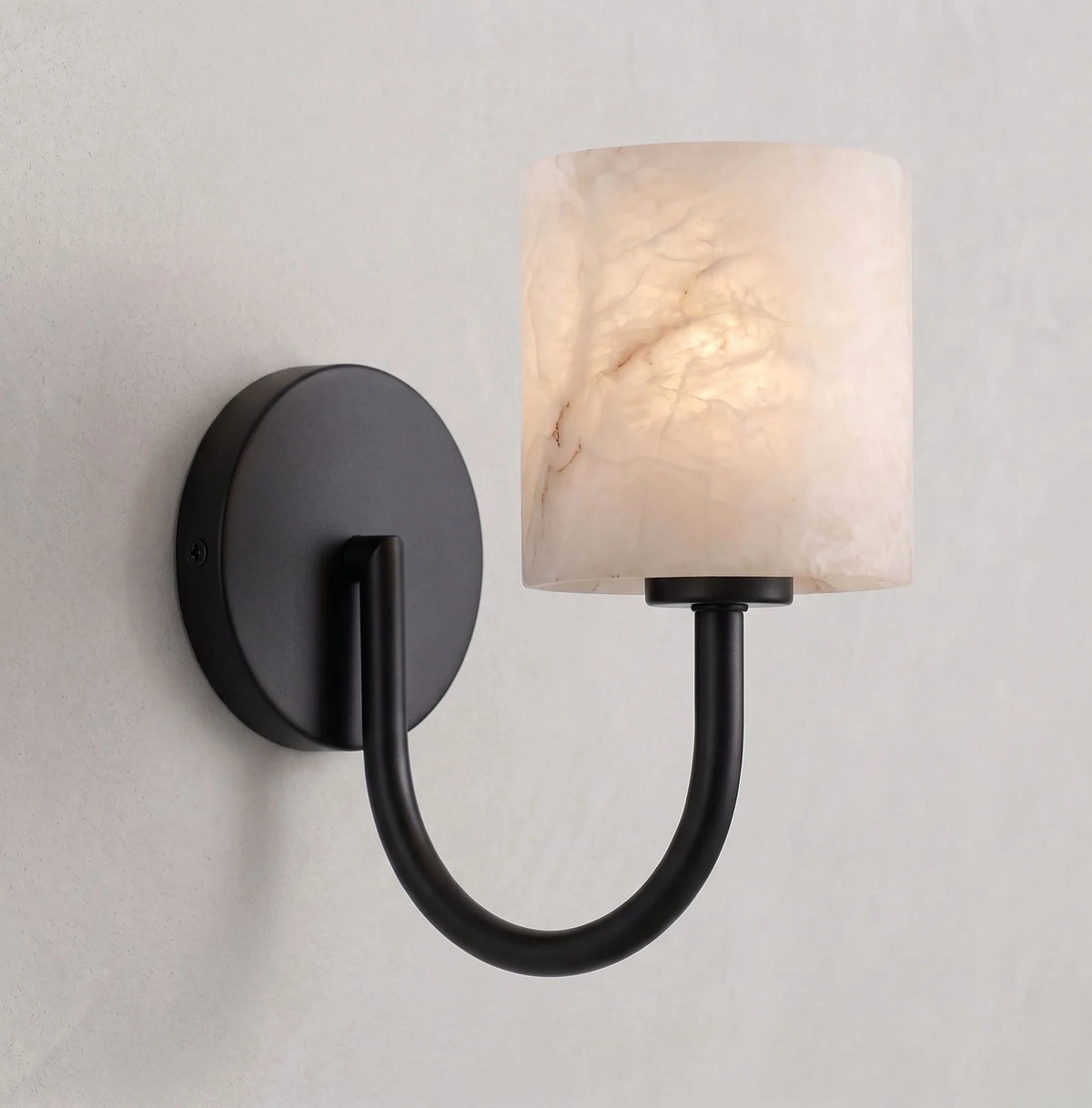 Crook Alabaster-Wandleuchte