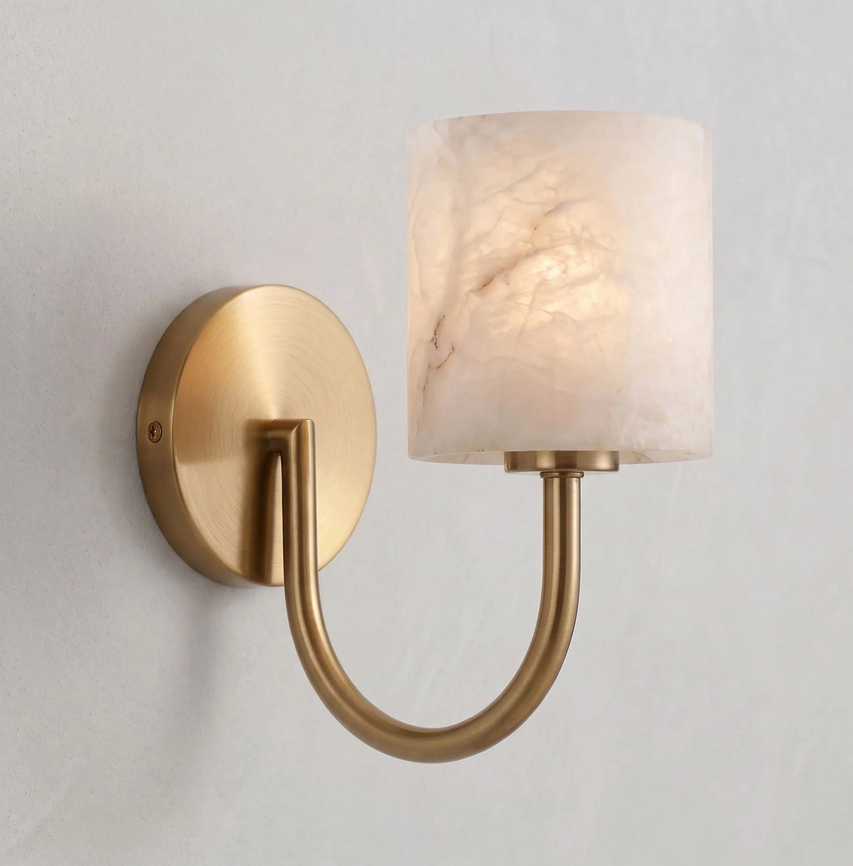 Crook Alabaster-Wandleuchte
