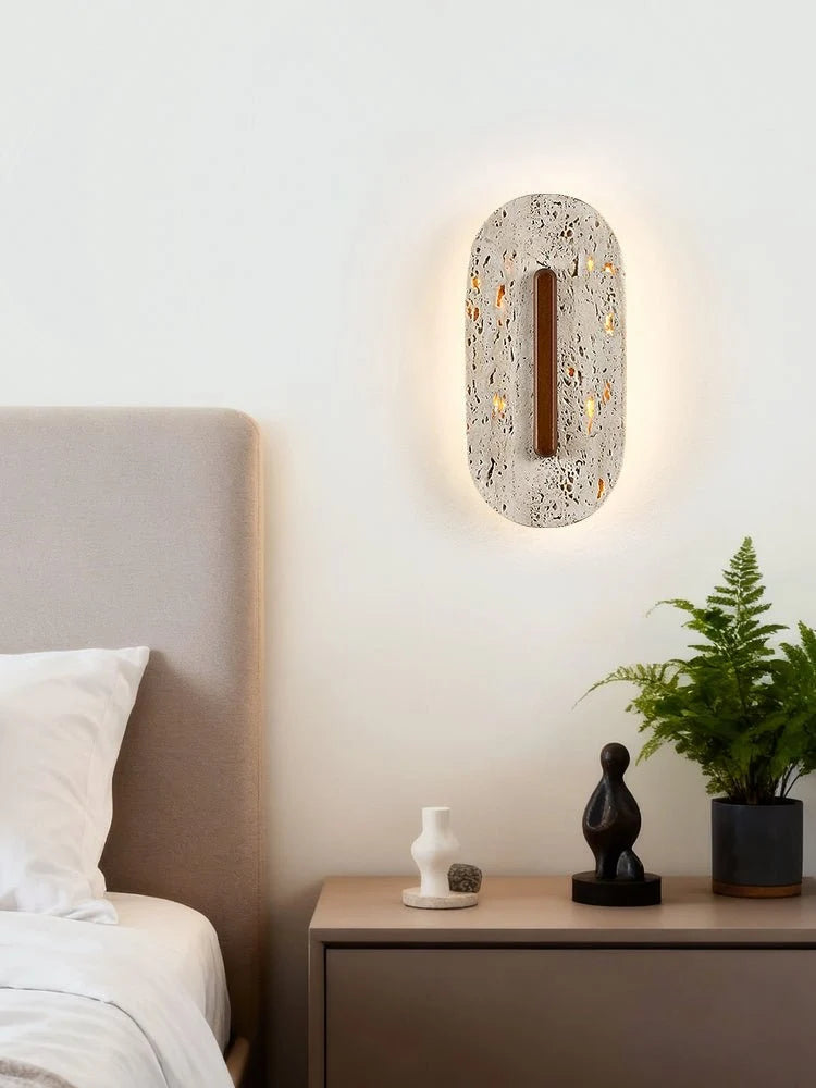 Ovale Travertine Wall Lamp