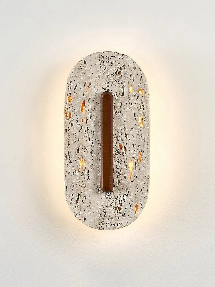 Ovale Travertine Wall Lamp