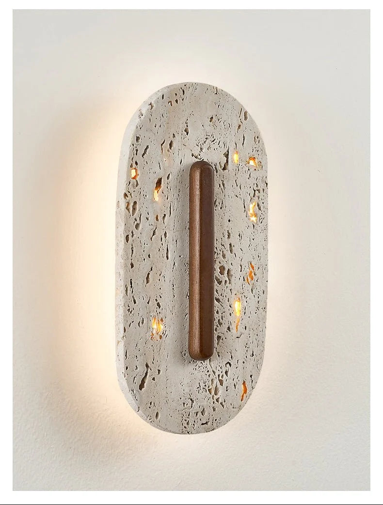 Ovale Travertine Wall Lamp