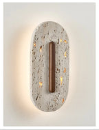 Ovale Travertine Wall Lamp
