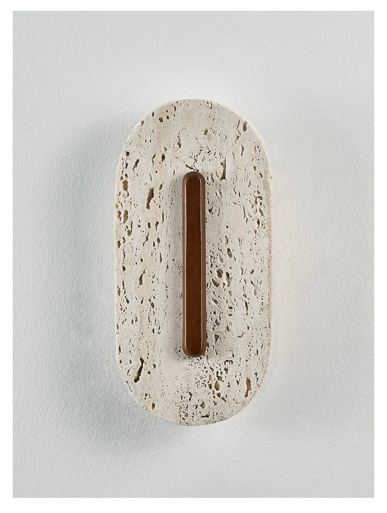 Ovale Travertine Wall Lamp