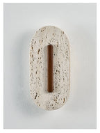 Ovale Travertine Wall Lamp