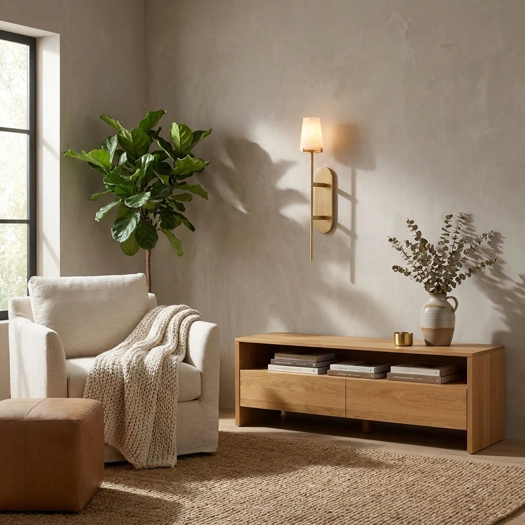 Baton Alabaster Wall Sconce