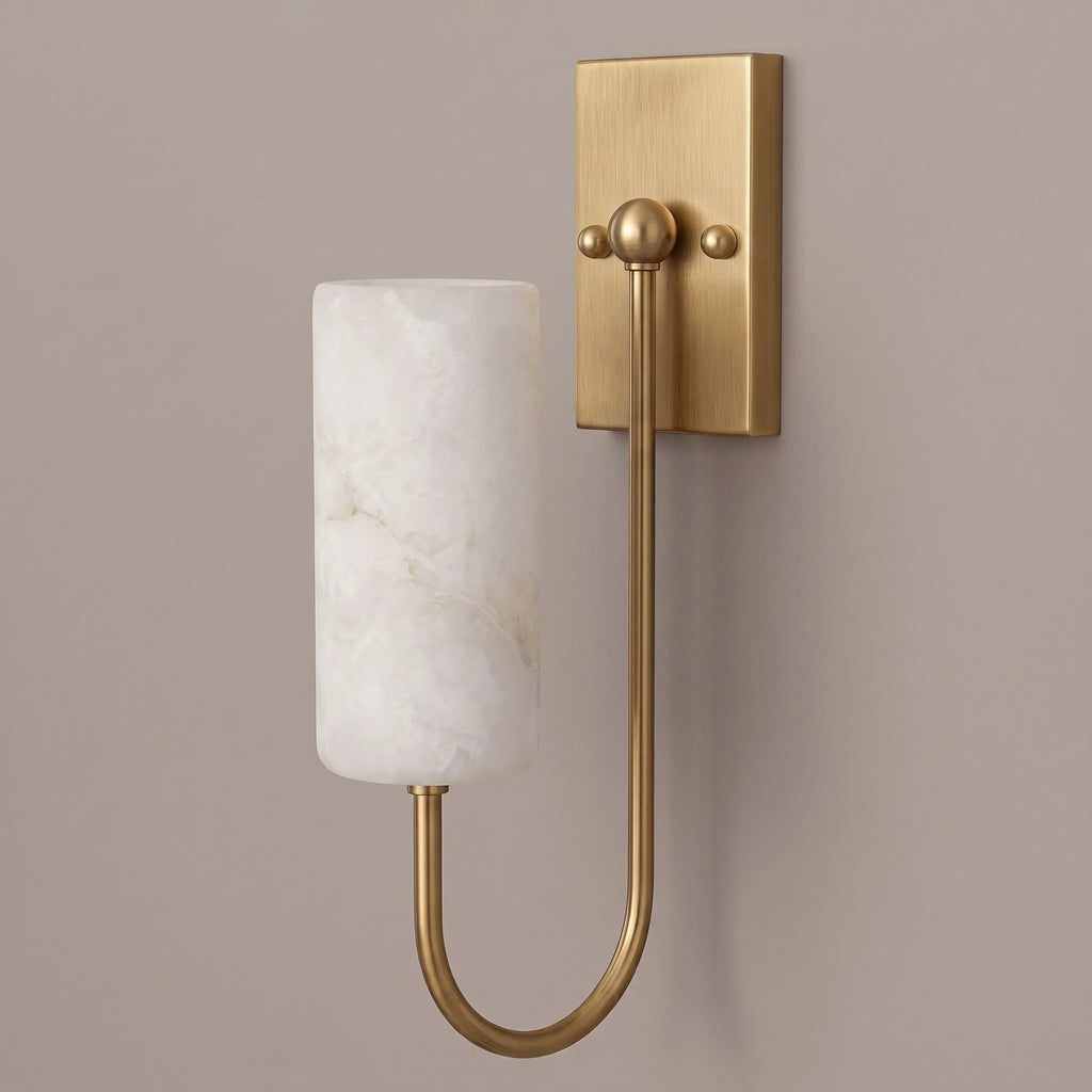 Wishbone Alabaster Wall Sconce