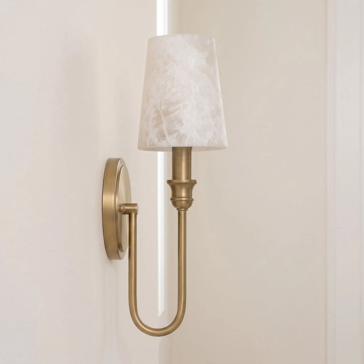 Harp Alabaster Wall Sconce