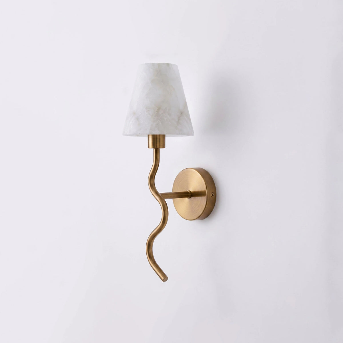 Meander Alabaster Cone Sconce