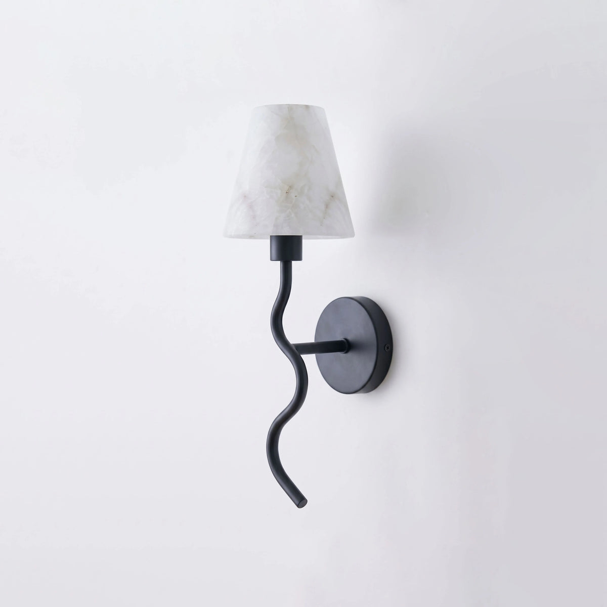 Meander Alabaster Cone Sconce