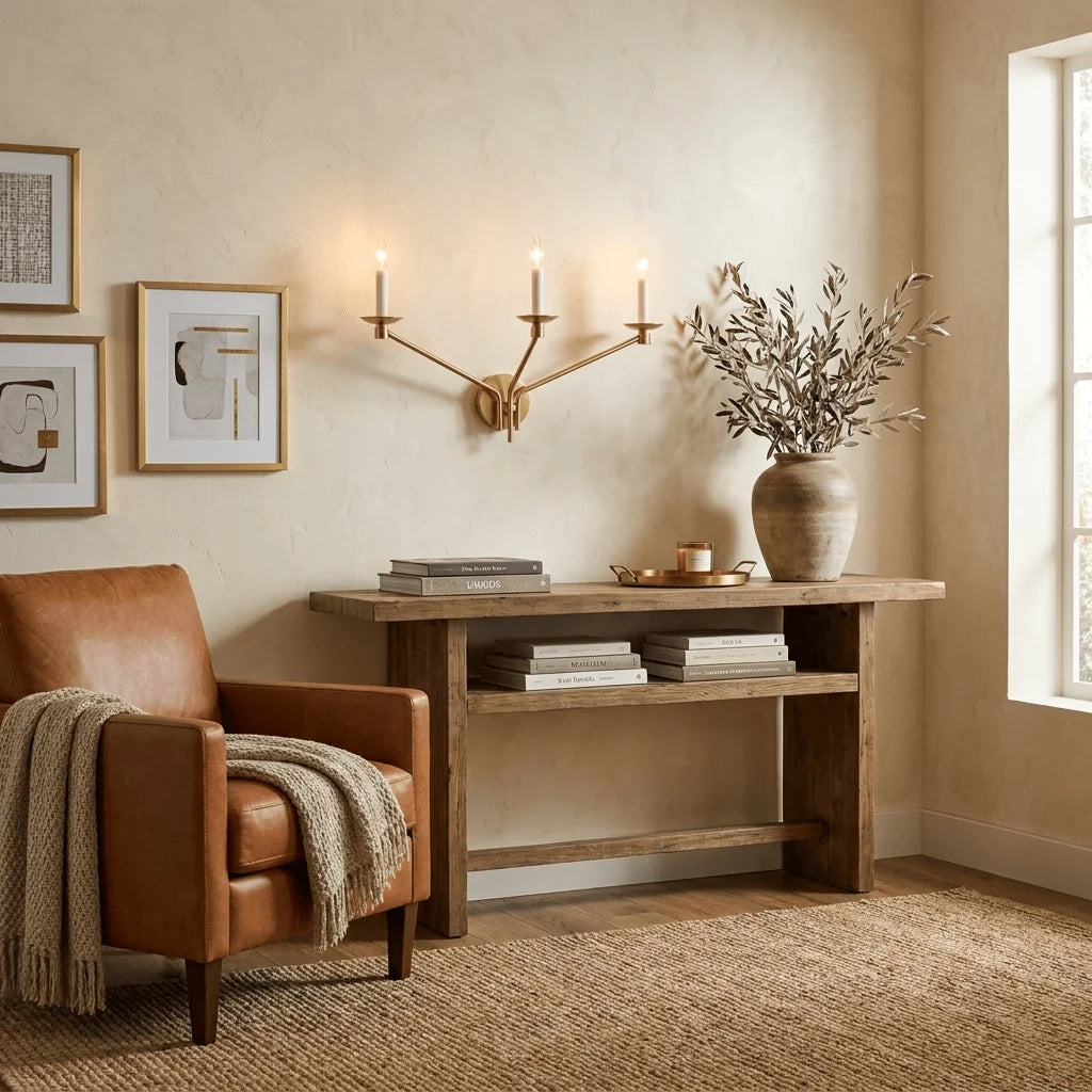 Vesper Brass Candlestick Sconce