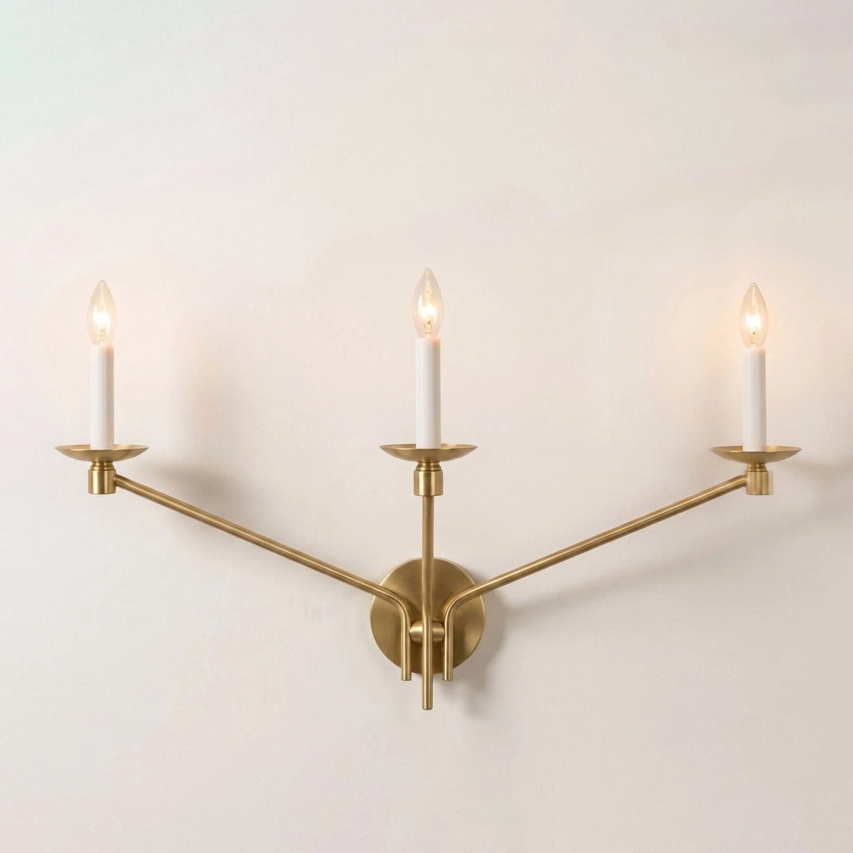 Vesper Brass Candlestick Sconce