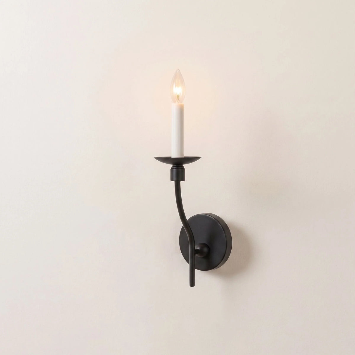 Vesper Brass Candlestick Sconce