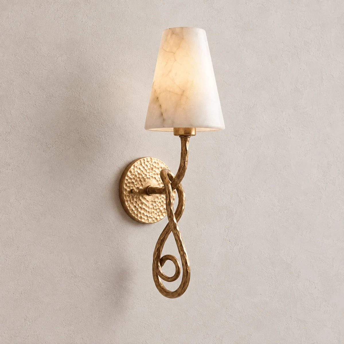 Tangle Alabaster Knot Sconce
