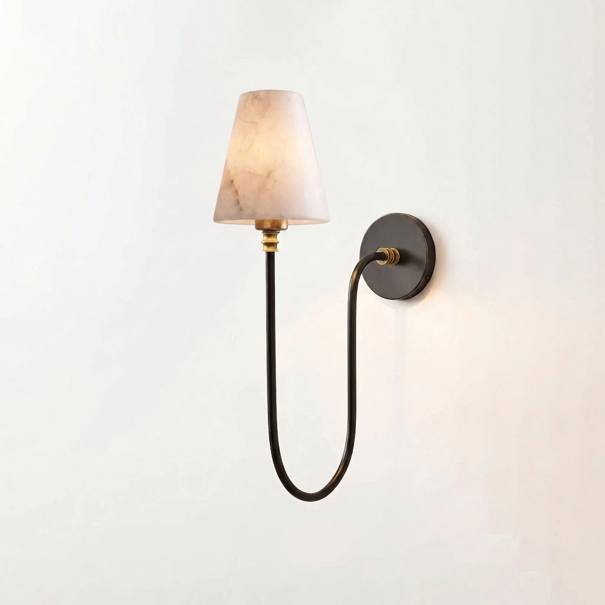 Harlow Alabaster Cone Sconce