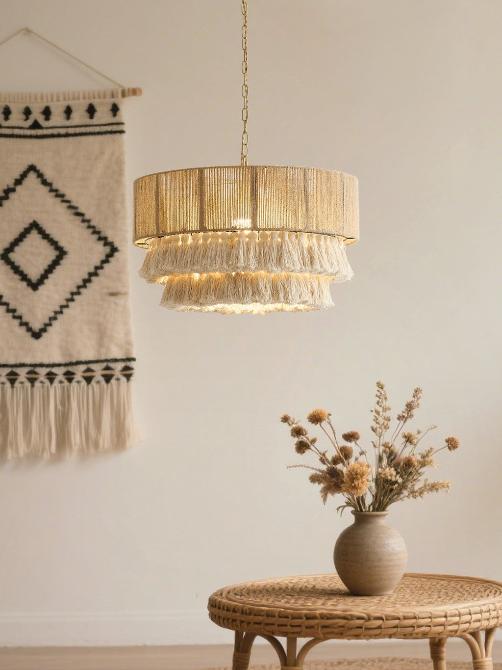 Woven Jute Pendant Lamp