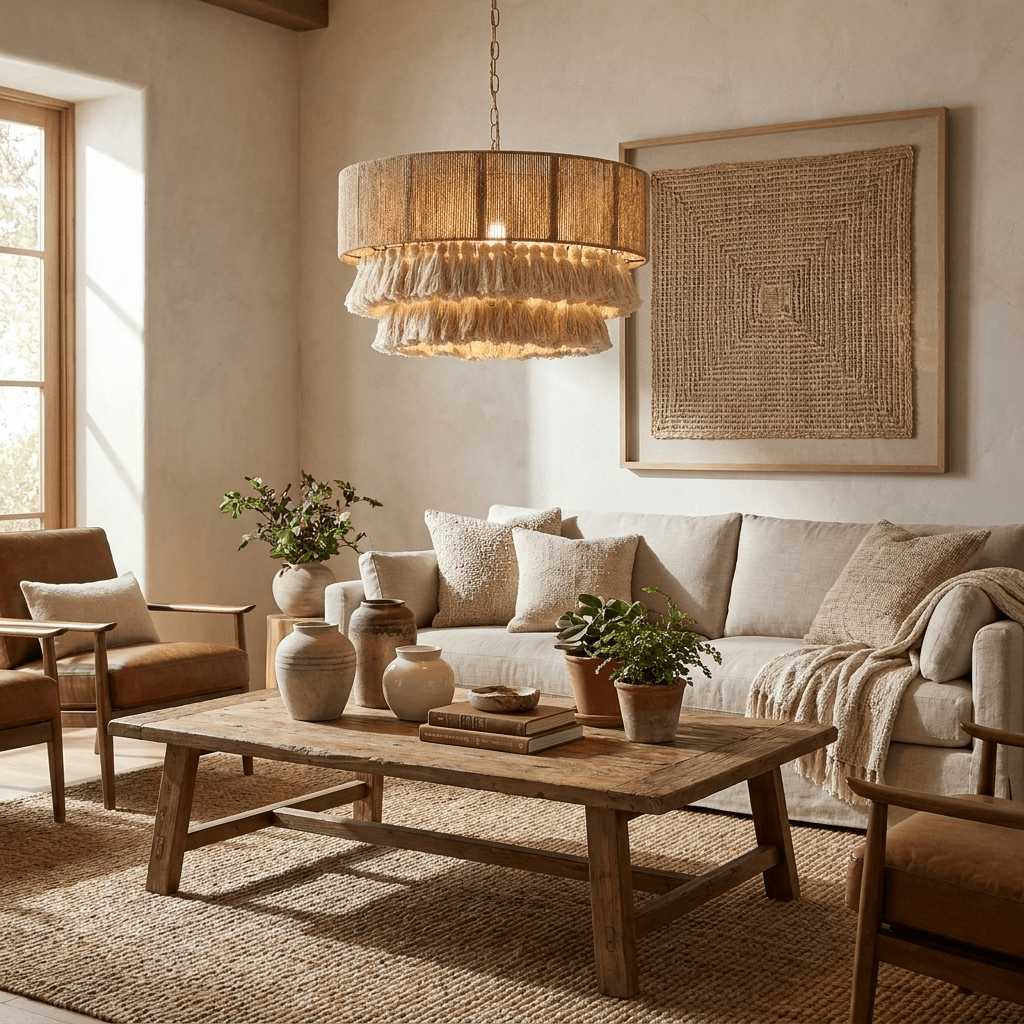 Woven Jute Pendant Lamp