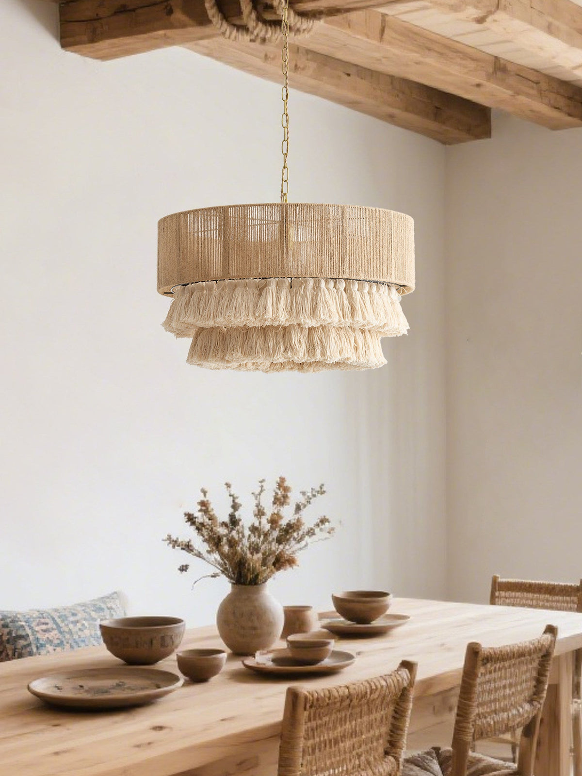 Woven Jute Pendant Lamp