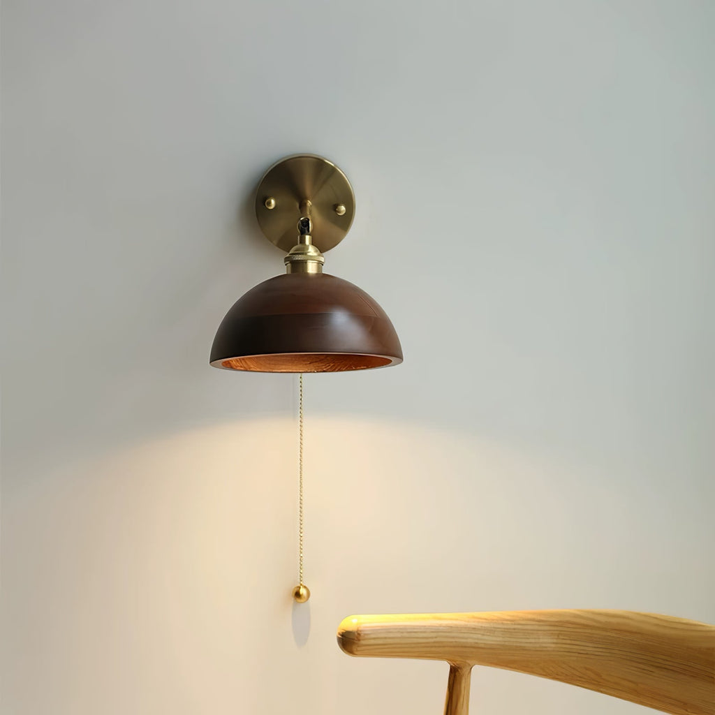 Vintage Wood Wall Lamp