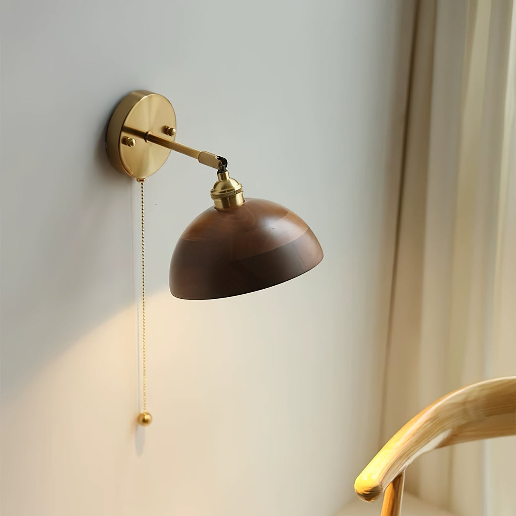 Vintage Wood Wall Lamp