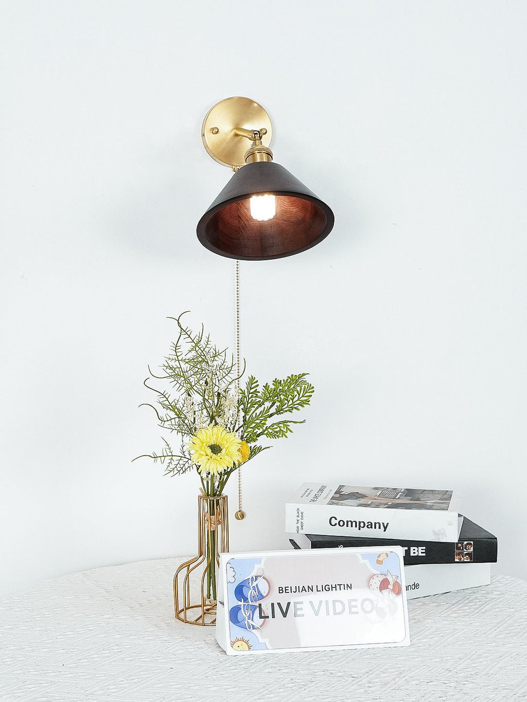 Vintage Wood Wall Lamp