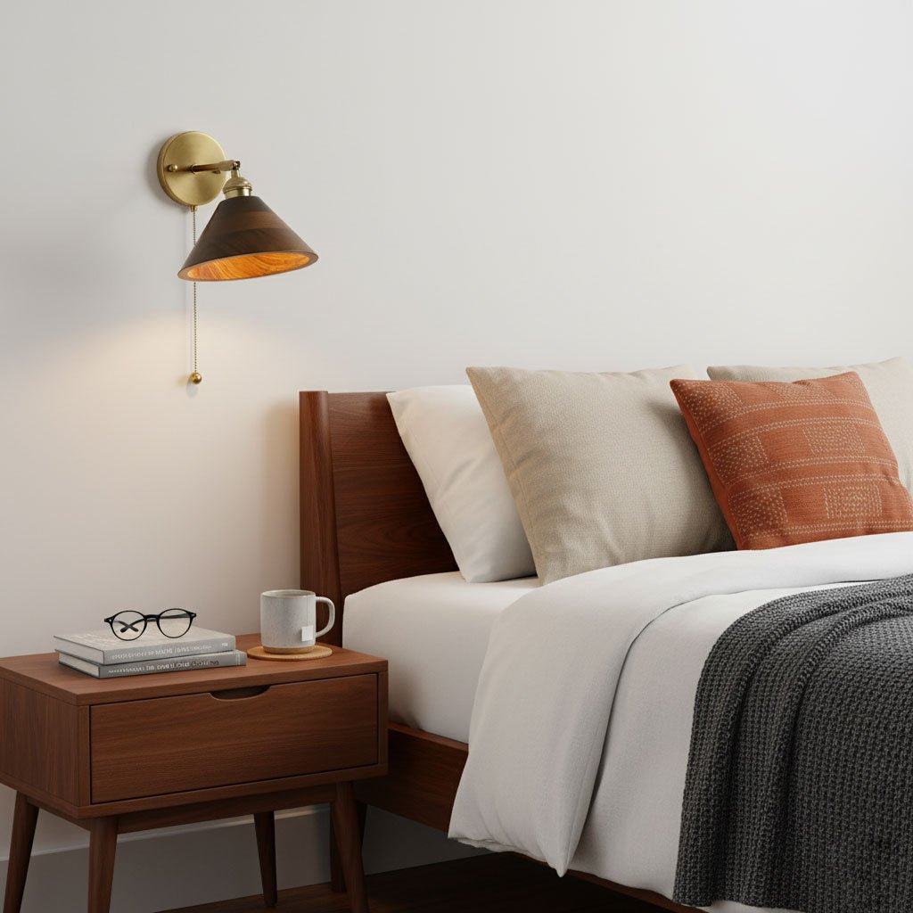 Vintage Wood Wall Lamp