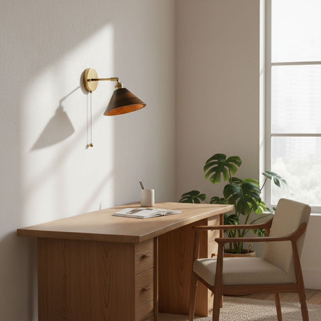 Vintage Wood Wall Lamp
