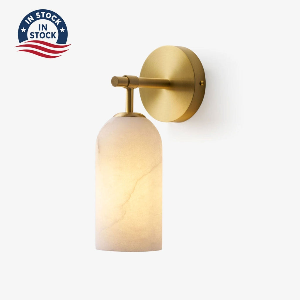 Pillar Alabaster Wall Sconce
