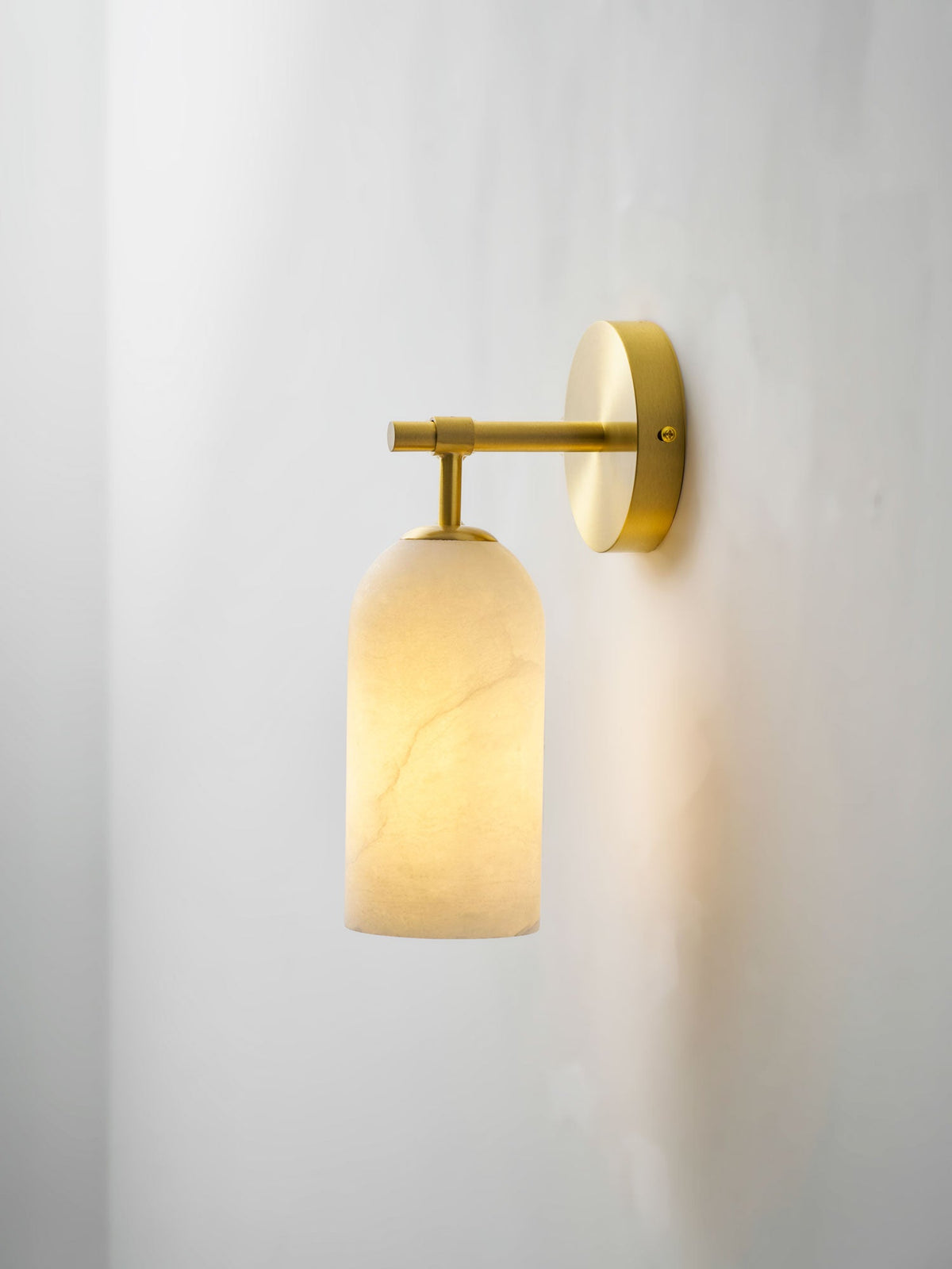 Pillar Alabaster Wall Sconce