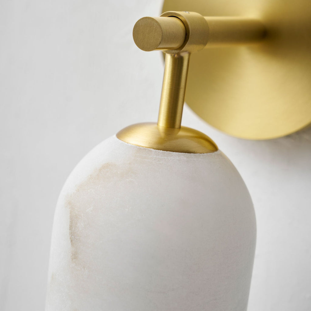 Pillar Alabaster Wall Sconce