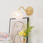 Brass Rose Wall Light